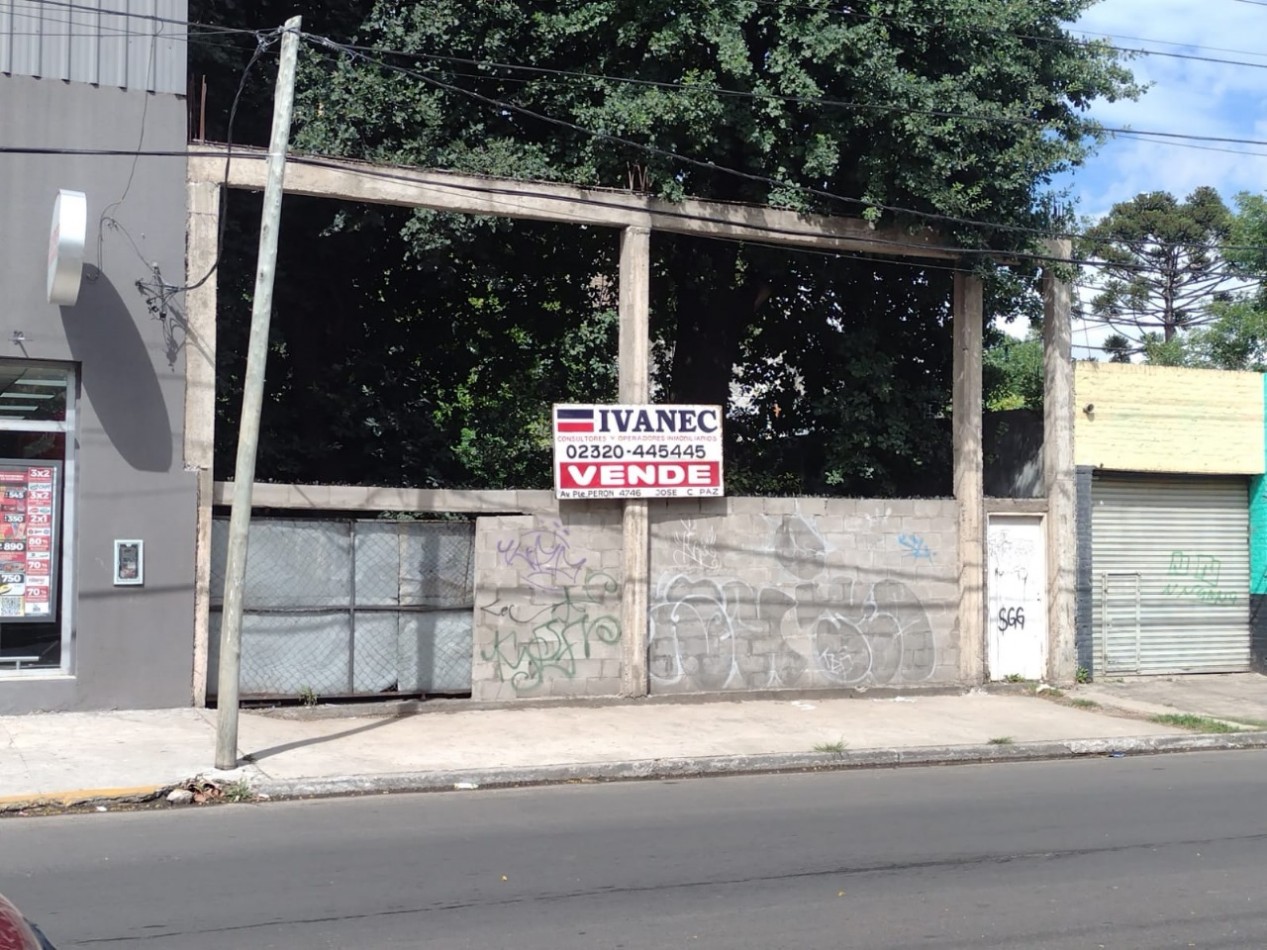 LOTE SOBRE AV. PTE. PERON - JOSE C. PAZ - IDEAL INVERSION.